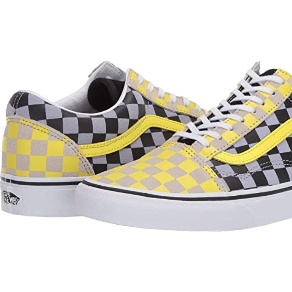 #66❤️ New Vans Old Skool Multi Checkerboard Skate Shoes